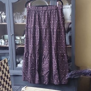 Madewell L pull-on tiered Maxi Skirt Orchard Floral